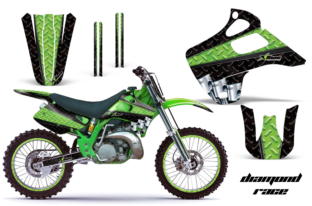 Kawasaki KX125 KX250 92-93 Graphics Kit Diamond Race GB NPs